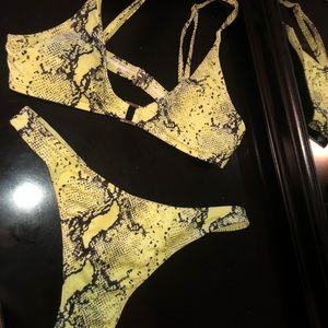Neon Snakeskin Bikini